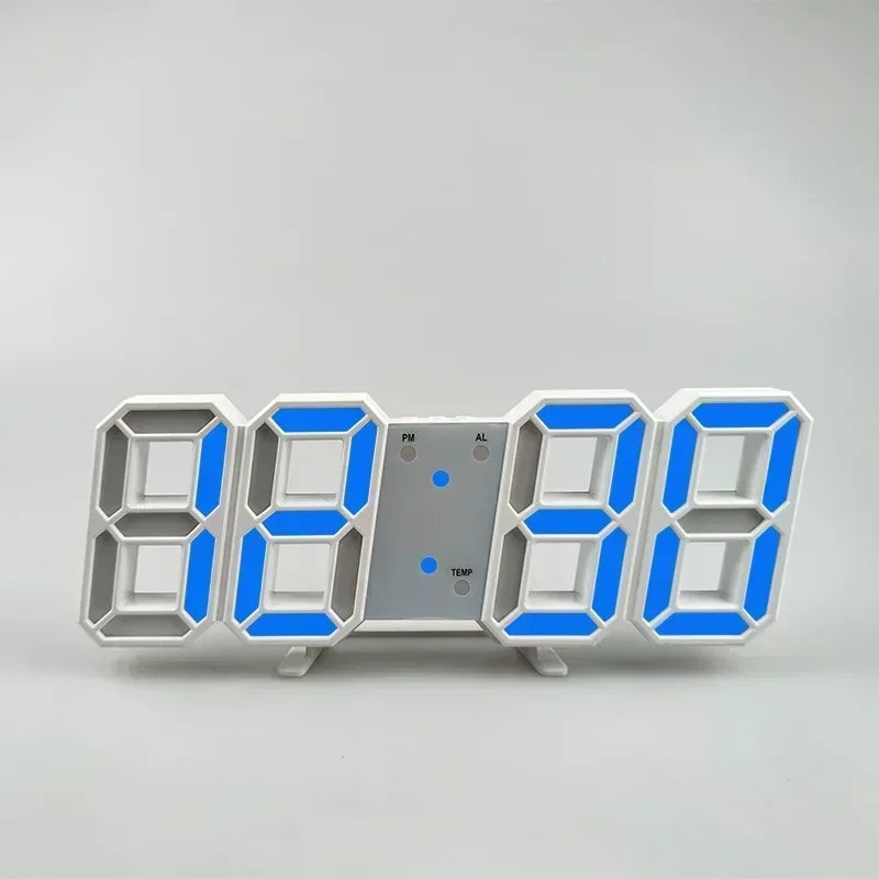 3D LED Digital Alarm Clock Wall Clock