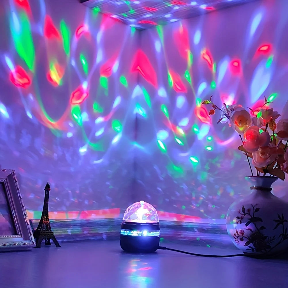 Galaxy Projector Aurora Night Light 360° Rotating RGB Colorful Night Light with Remote Control