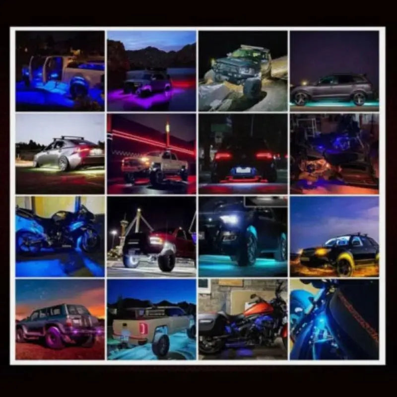 8-Pod RGB Rock Light LED Chassis Strip