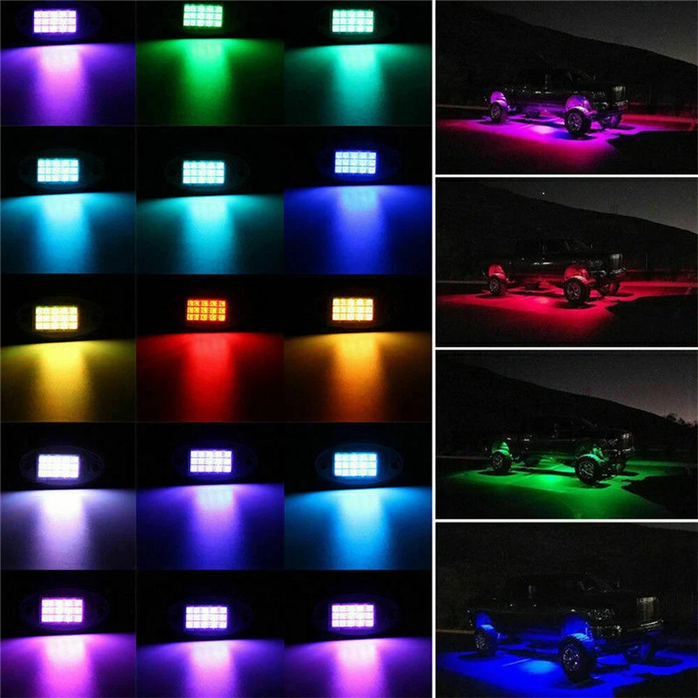 8-Pod RGB Rock Light LED Chassis Strip