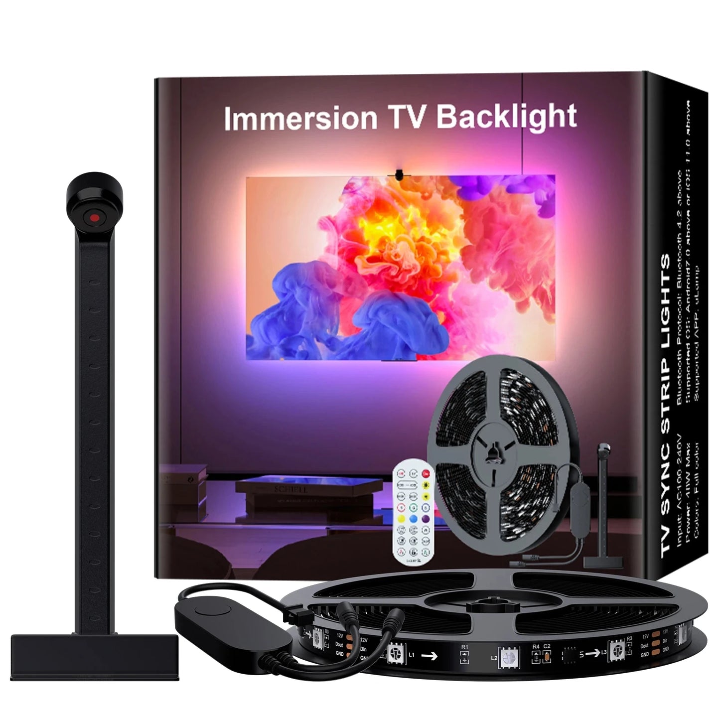 TV Backlight RGBIC - USB Led Strip With Camera App Control Smart TV