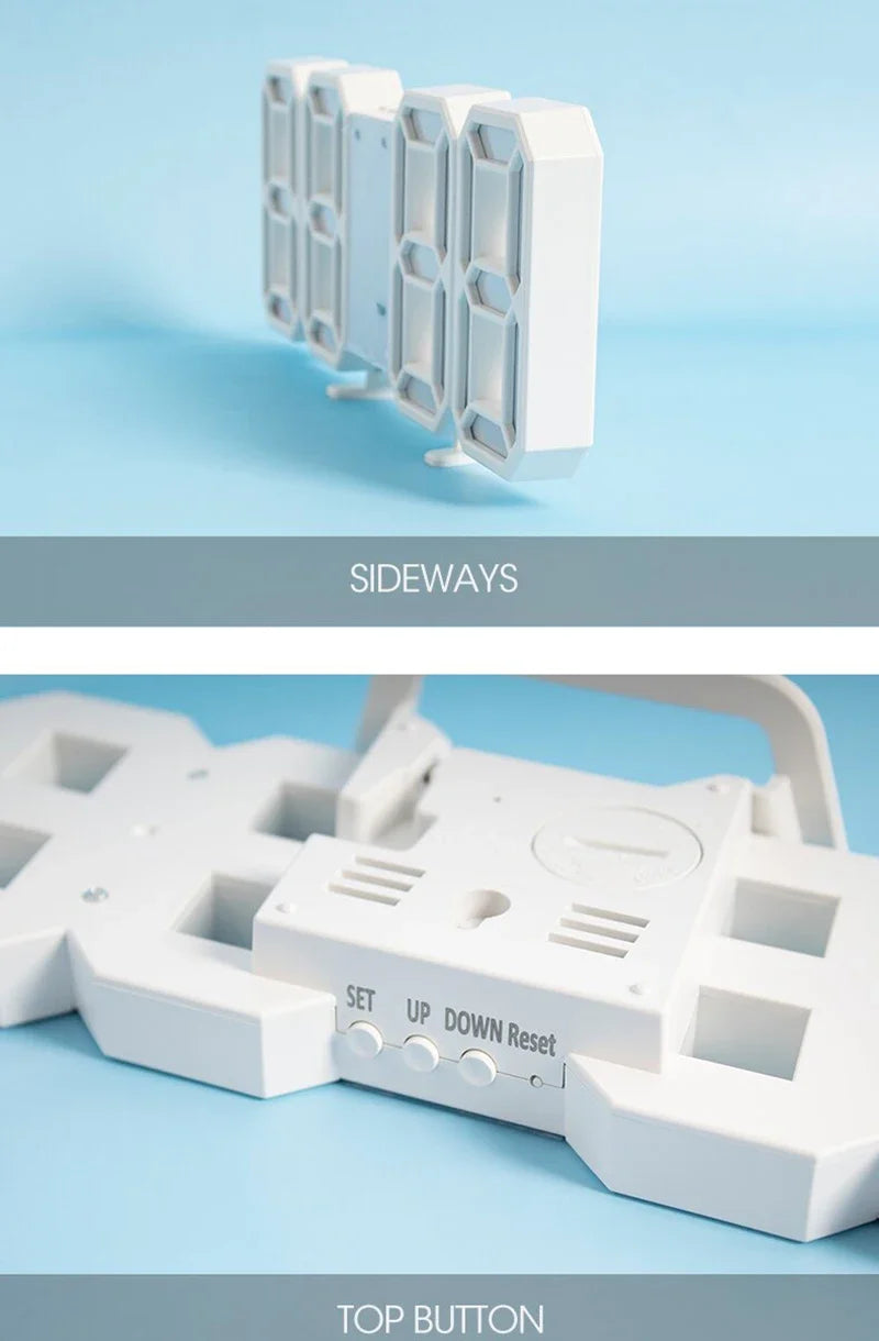 3D LED Digital Alarm Clock Wall Clock