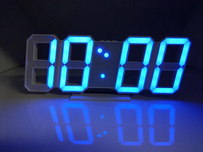 3D LED Digital Alarm Clock Wall Clock