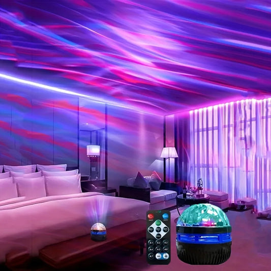 Galaxy Projector Aurora Night Light 360° Rotating RGB Colorful Night Light with Remote Control