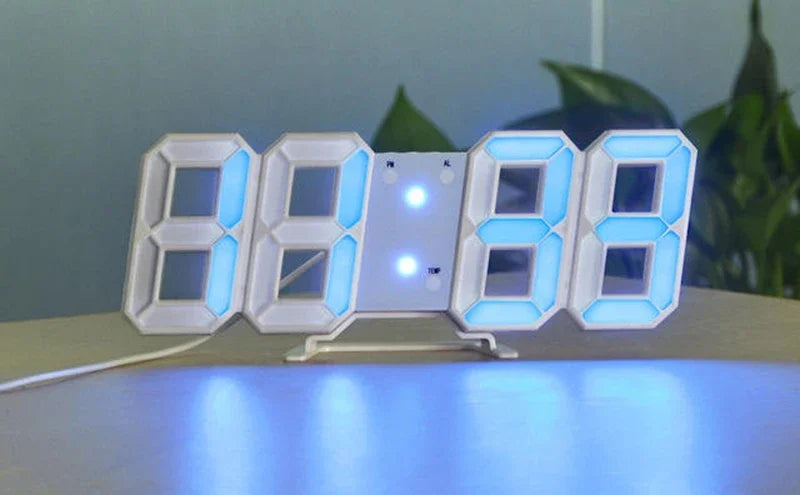 3D LED Digital Alarm Clock Wall Clock