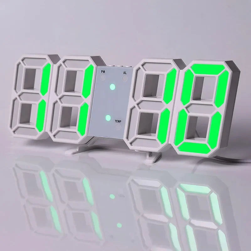 3D LED Digital Alarm Clock Wall Clock