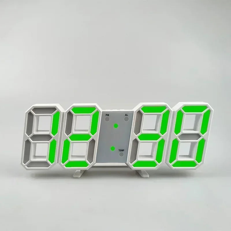 3D LED Digital Alarm Clock Wall Clock