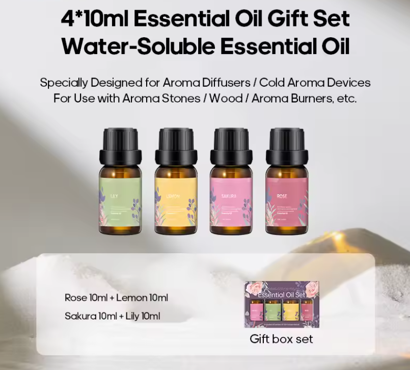 Fireplace Air Humidifier Aroma Essential Oil Diffuser with LED Light & Remote Control